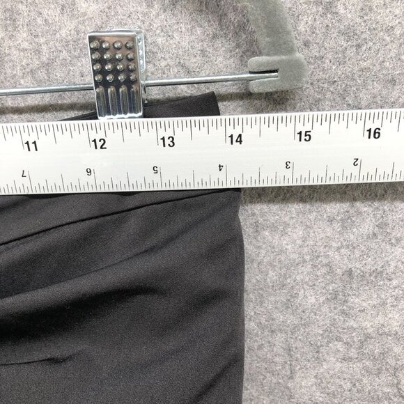 Gracia Ruched Zipper Front Midi Skirt Womens S Black Ruffle Bodycon Avant Garde - Picture 7 of 11